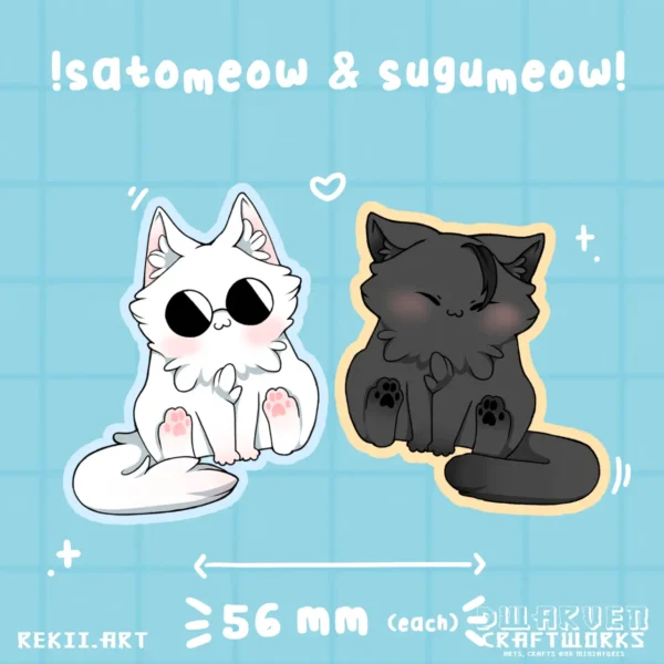 Satomeow & Sugumeow Sticker